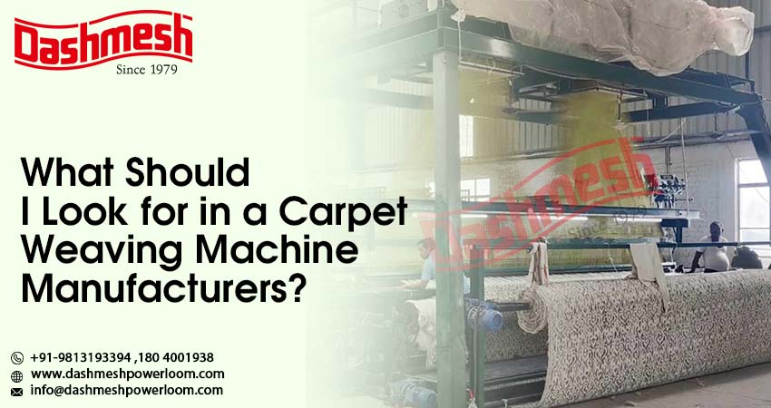 Carpet Weaving Machine Manufacturers